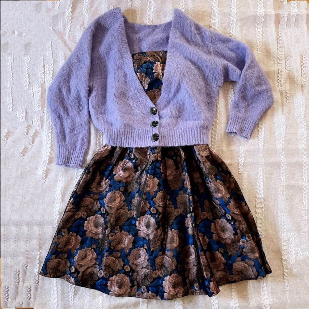 🍬 ChiChi London Purple Sweater Dress Set Sz XS 2